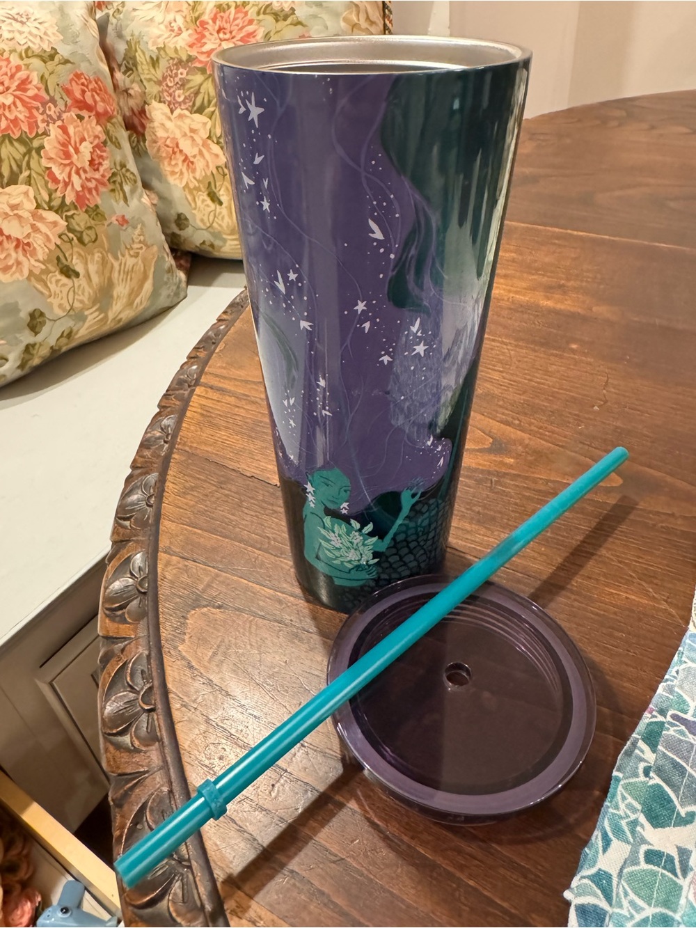 NWT Starbucks Siren Celestial Starry Night 24 oz Venti Stainless Steel Cold Cup